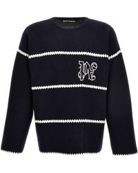 Palm Angels - Monogram Wool Sweater - Lyst