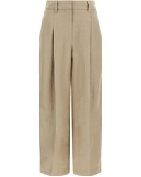 Brunello Cucinelli - Linen Trousers Pants - Lyst