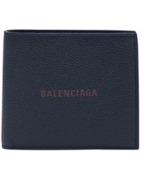 Balenciaga - Cash Square Folded Coin Wallets & Card Holders Blu-Uomo - Lyst