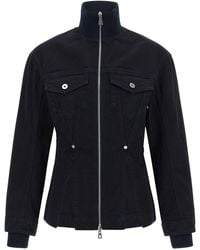 Jean Paul Gaultier - The Slit Denim Puffer Jackets Blu-Donna - Lyst