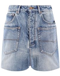 Balenciaga - Denim Mini Skirt With Repositioned Pockets - Lyst