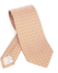 Ferragamo - Gancini Print Silk Tie Ties And Bow Ties - Lyst