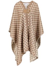 Max Mara - Wool And Cotton Cape Coats - Lyst