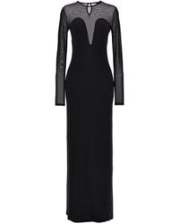Atlein - Long Stretch Dress Dresses Black - Lyst