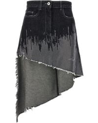 JW Anderson - Sequin Asymmetric Denim Skirt - Lyst