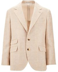 Brunello Cucinelli - Suit-Type Linen Jacket - Lyst