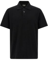 Fendi - Piquet Polo Shirt - Lyst