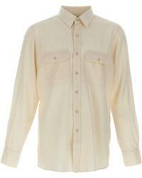 Tom Ford - FLUID LIGHT TWILL MILITARY SHIRT - Lyst