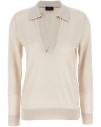 Brioni - Cashmere And Silk Shirt Polo-Donna - Lyst