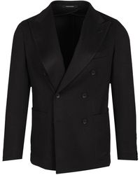 Tagliatore - Double-Breasted Peak Lapel Jacket - Lyst
