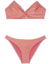 Zimmermann - Ruched Detailed Off-shoulder Bikini Set - Lyst