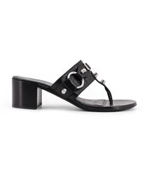 Balenciaga - City Tong Leather Heeled Sandals - Lyst