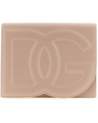 Dolce & Gabbana - Leather Shoulder Bag With Dg Logo - Lyst
