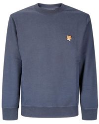 Maison Kitsuné - Felpa Girocollo Fox Head Regular Fit-Uomo - Lyst