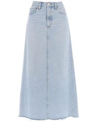 Agolde - Hilla Maxi Skirt In Denim - Lyst