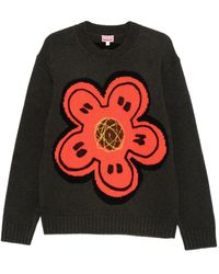 KENZO - Maglione Girocollo Con Decorazione Floreale-Uomo - Lyst