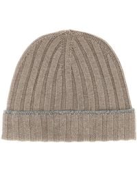 Brunello Cucinelli - Cashmere Turn-Up Beanie Hats - Lyst