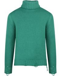 PT Torino - Virgin Wool Sweater With Destroyed Effect - Lyst
