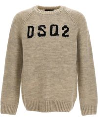DSquared² - Logo Sweater Maglioni Grigio - Lyst