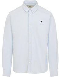 Ami Paris - Light Classic Fit Cotton Shirt-Uomo - Lyst