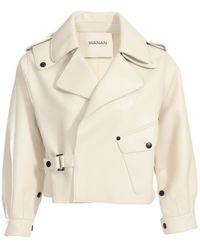 Wanan Touch - Ilaria Jacket In White Lambskin Leather - Lyst