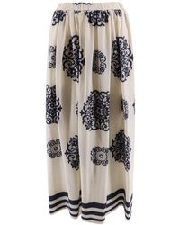 Lavi - Embroidered Long Skirt - Lyst