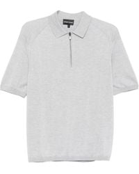 Emporio Armani - Wool Blend Polo Shirt - Lyst