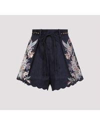 Zimmermann - Linen Rhiannon Tuck Short-Donna - Lyst