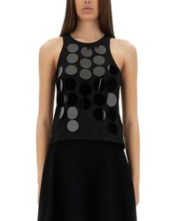 MSGM - Fitted Cotton Top - Lyst