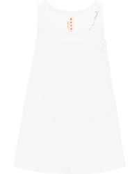 Marni - Flared Dress With Hand-Embroidered - Lyst