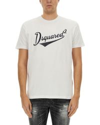 DSquared² - "cool Fit Velvet Logo" T-shirt - Lyst