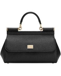Dolce & Gabbana - Medium Sicily Leather Tote Bag - Lyst