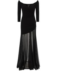 Norma Kamali - Heart-Shaped Neckline Bodysuit Abiti Nero-Donna - Lyst