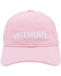 Vetements - Vetets Cotton Stitched Profile Hats - Lyst