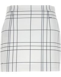 Marni - Patterned Skirt Gonne Bianco/Nero - Lyst