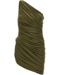 Norma Kamali - Diana Mini Dresses Green - Lyst