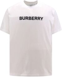 Burberry - T-shirt in cotone con stampa logo. Questo prodotto contiene cotone organico - Lyst