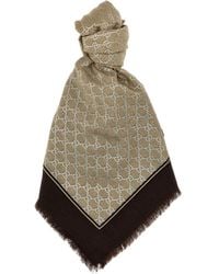 Gucci - Gg Lamé Scarf - Lyst