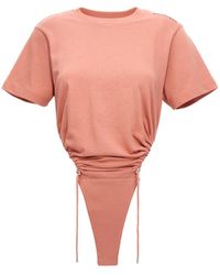 Y. Project - Ruched Bodysuit With Logo Embroidery Underwear, Body - Lyst