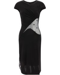Givenchy - Dress In Crepe And 4g Tulle - Lyst
