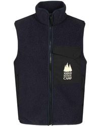 Maison Kitsuné - Fleece Vest Jackets Blue - Lyst