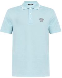Versace - Polo Shirt With Medusa Embroidery - Lyst