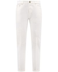 PT Torino - Pantalone in cotone con effetto strappato - Lyst