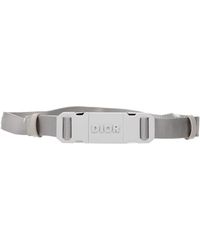 Dior Thin Belts Fabric Gray - White