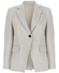 Brunello Cucinelli - Single-breasted Blazer Blazer And Suits - Lyst