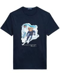 Polo Ralph Lauren - T-Shirt Polo Bear Skiing Custom Slim-Fit-Uomo - Lyst