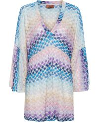 Missoni - Beach Cover-Up With Zigzag Pattern - Lyst