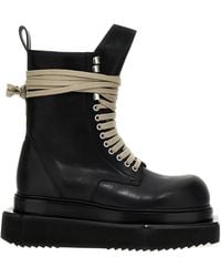 Rick Owens - Laceup Turbo Cyclops Boots, Ankle Boots - Lyst