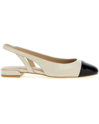 Stuart Weitzman - Slick Slingback Ballet Flats Flat Shoes Beige - Lyst