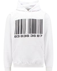 VTMNTS - Cotton Sweatshirt With Iconci Frontal Barcode - Lyst